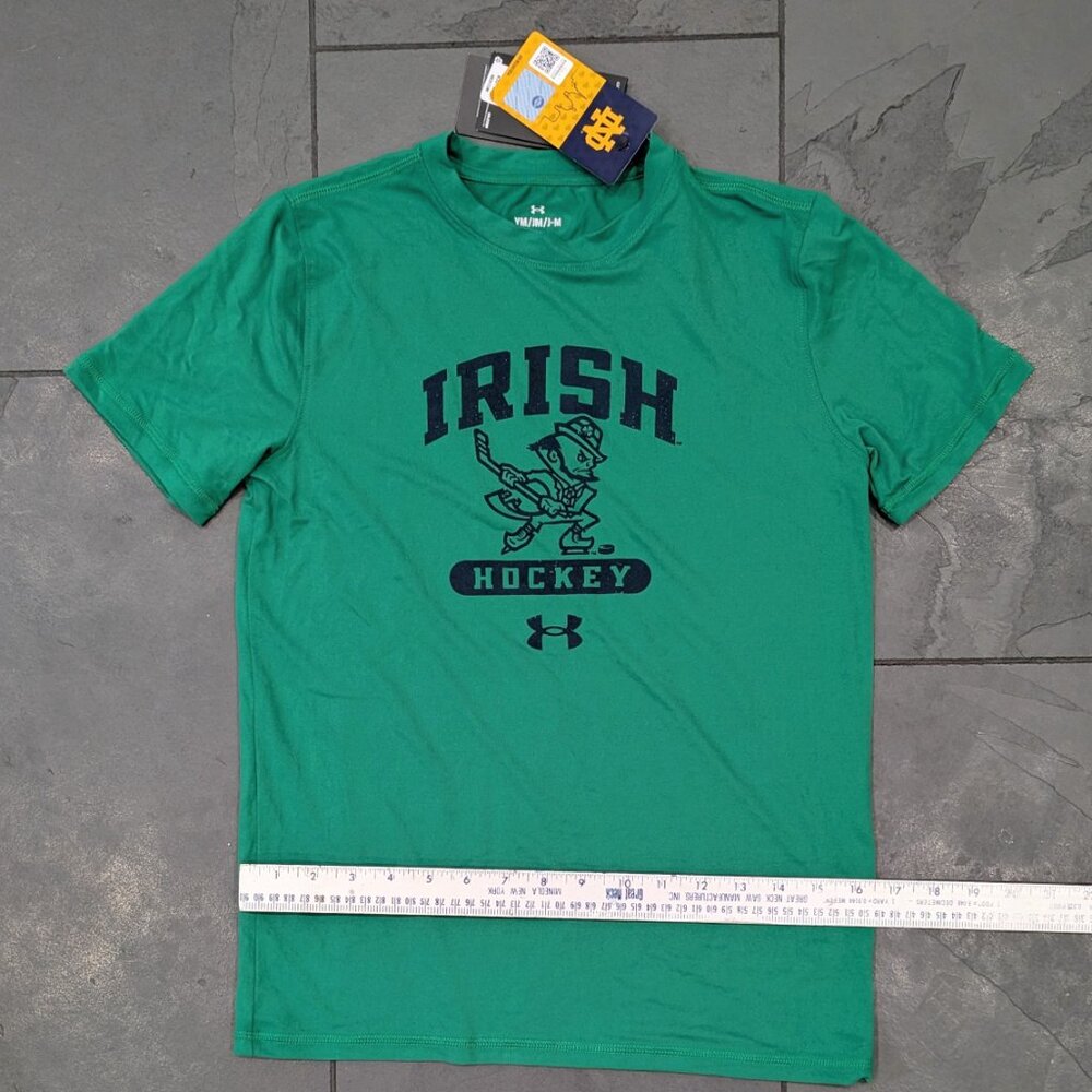 Youth UNDER ARMOUR Notre Dame Hockey Leprechaun NWT - Picture 6 of 6